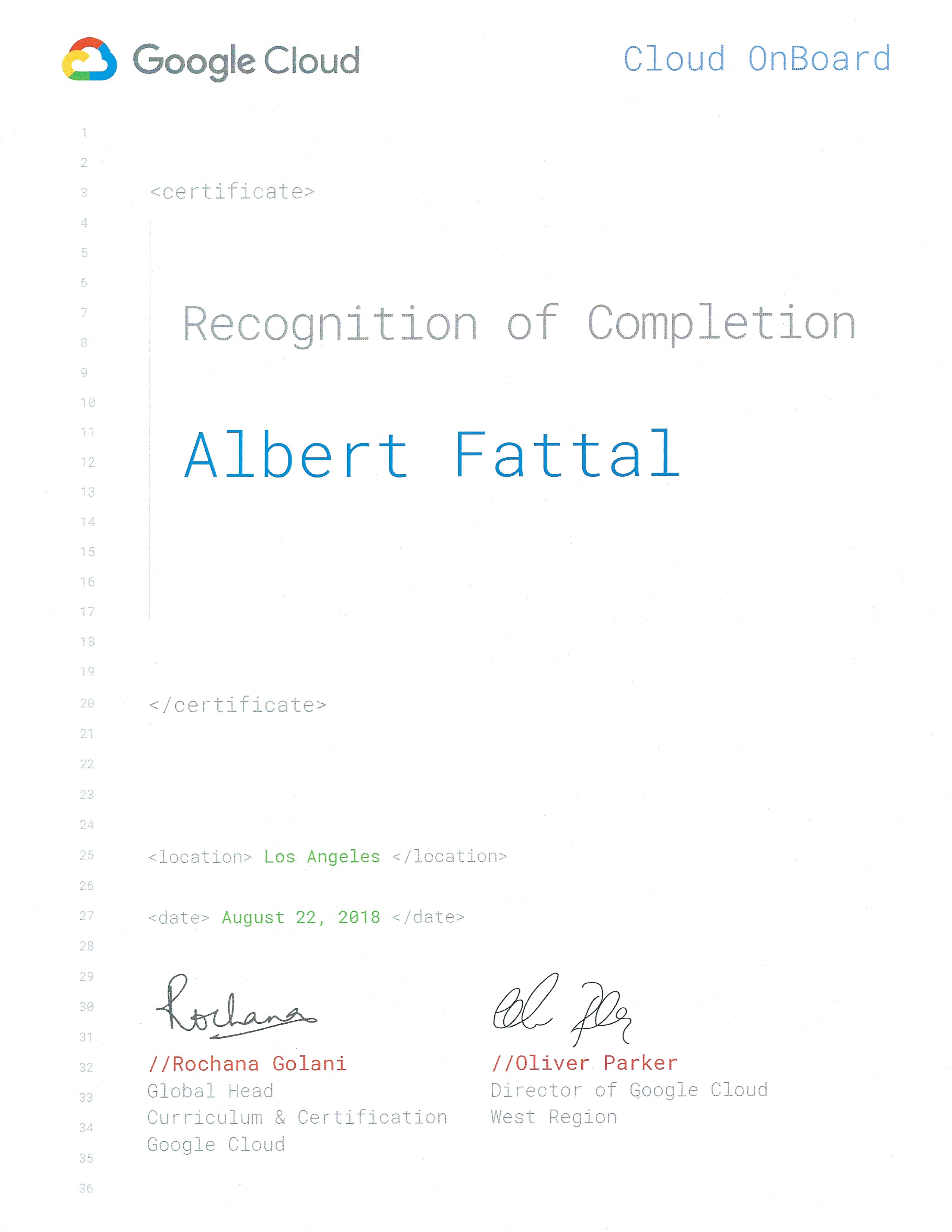 Google Cloud OnBoard Certificiation